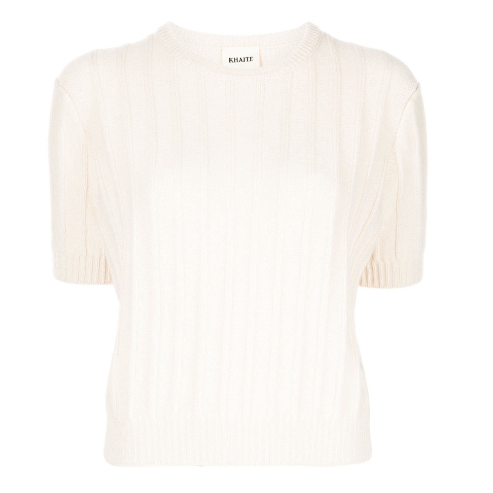 KHATIE Cashmere Knit Ribbed Sweater